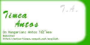 timea antos business card